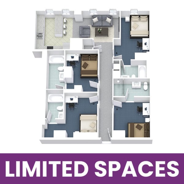 University Lofts 4x4B - Limited Spaces - University Lofts