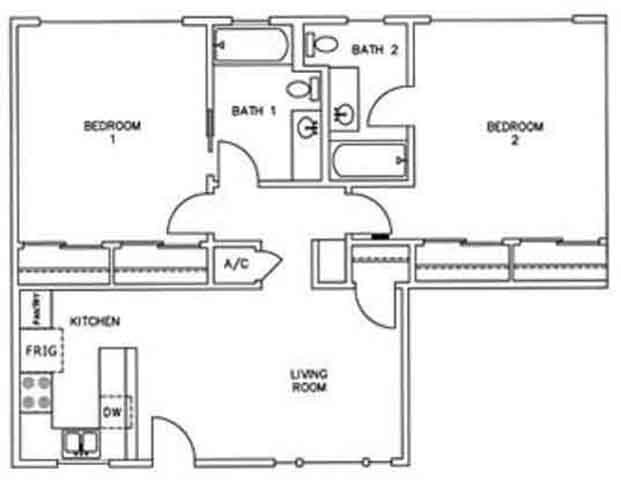 Floorplan - Enfield Court Apartments