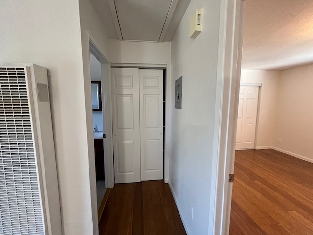 Livingroom looking towards bathroom and linen closet - 984 54th St