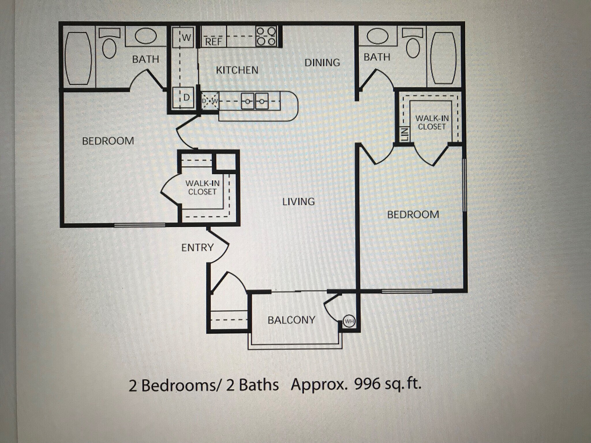 Two bedroom layout - Lindell Harbor Senior Apartments