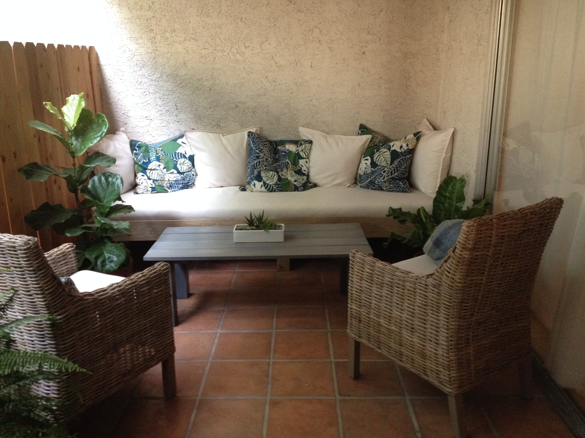 Sitting area on patio - 266 S Madison Ave