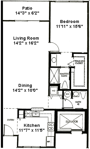 1BR/1.5BA - Hawthorne Condominium