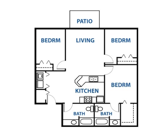 3BR/2BA - Bella Place Apartments