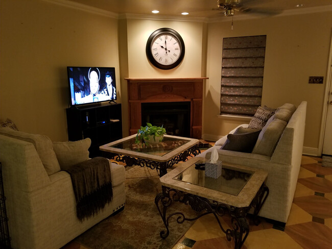 Large Open-Plan Living Room/Dining/Kitchen Area. Designer Roman Shades included. - 416 Doucet Rd