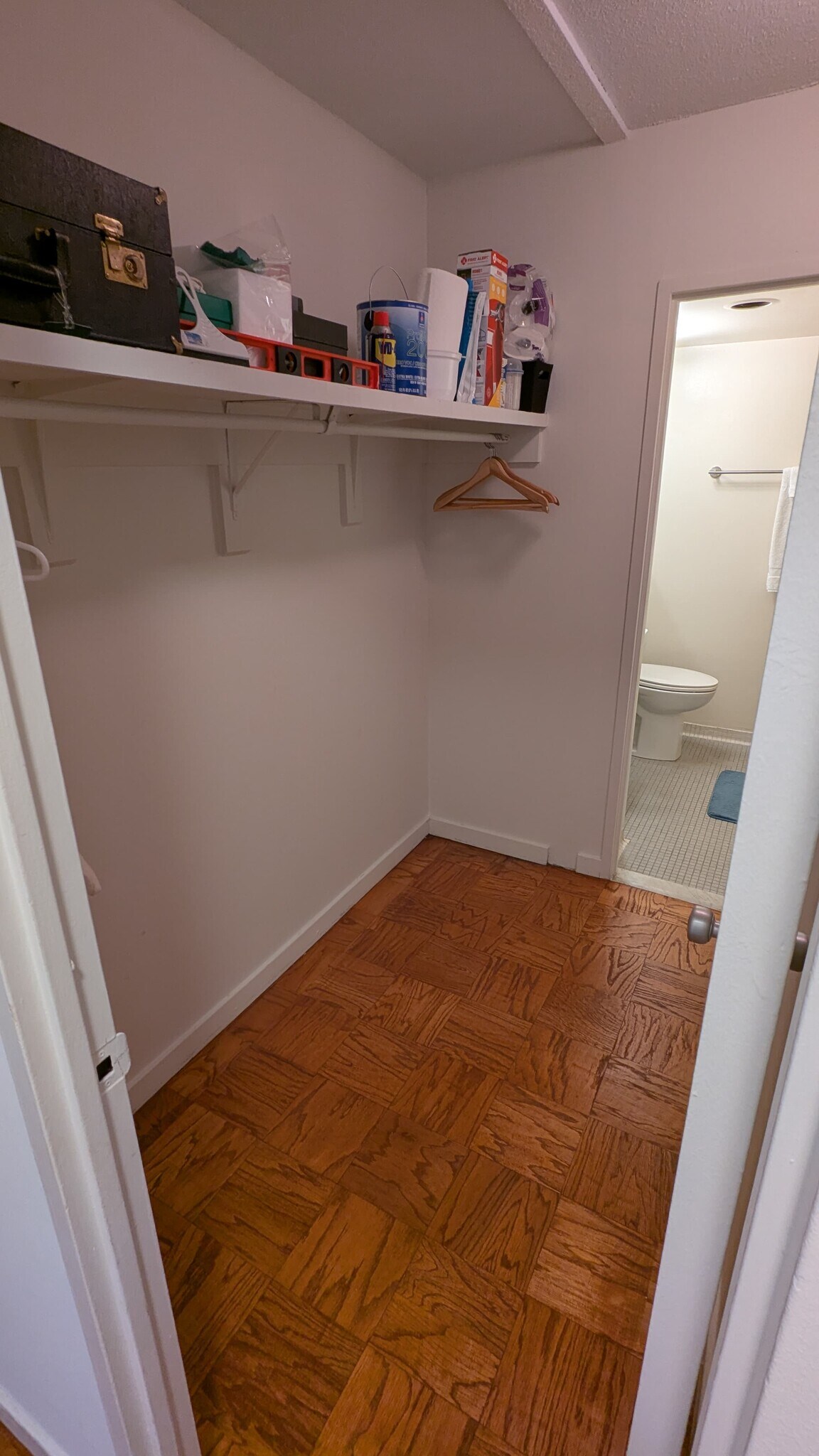 Walk-through closet with ample storage above and below. - 490 M St SW
