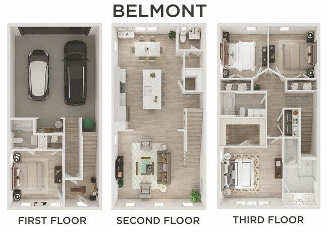 4 bed 3.5 bath floorplan - The Aria Townhomes