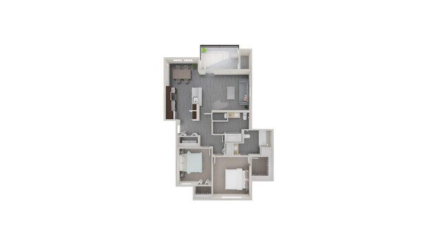 2 bedroom, 2 bathroom - 1,058 sq. ft. - The Grove Apartments