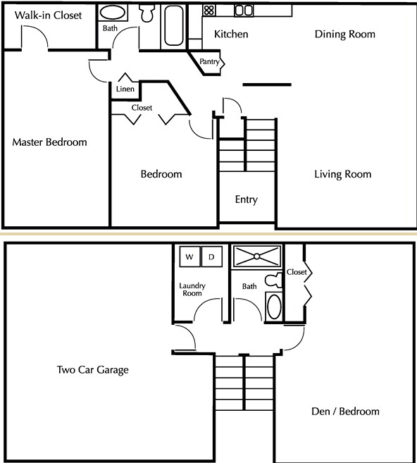 3BR/2BA - Court Place Townhomes