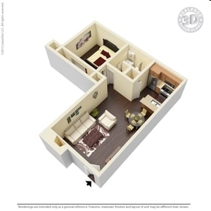 1BR/1BA - Pine Ridge Apartments