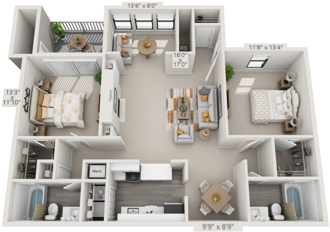 Floorplan - Atria at Crabtree Valley