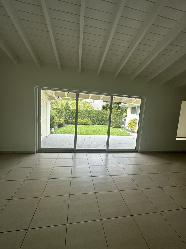 View of private backyard from living room - 5400 Orduna Dr