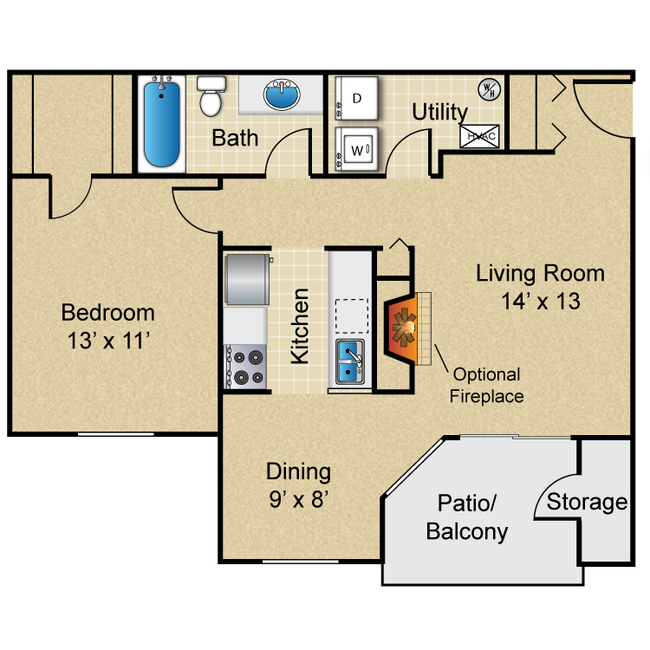 Floorplan - The Villages of Bent Tree Apartments