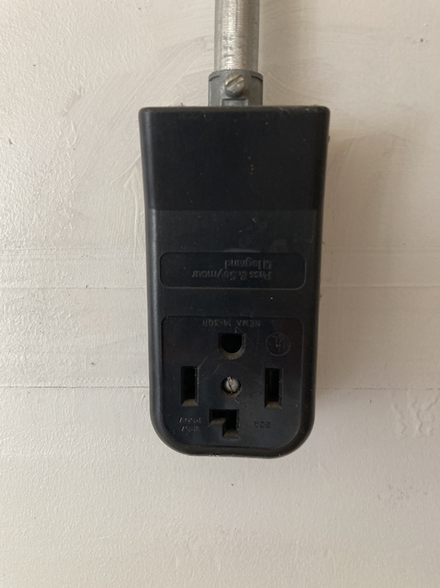 Garage 240 / 250 Volt four prong outlet. Charge your electric car. - 820 Spellman St