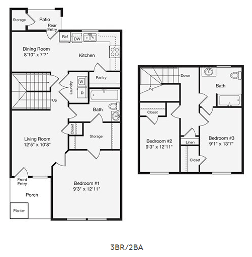 Floorplan - Pendleton Townhomes