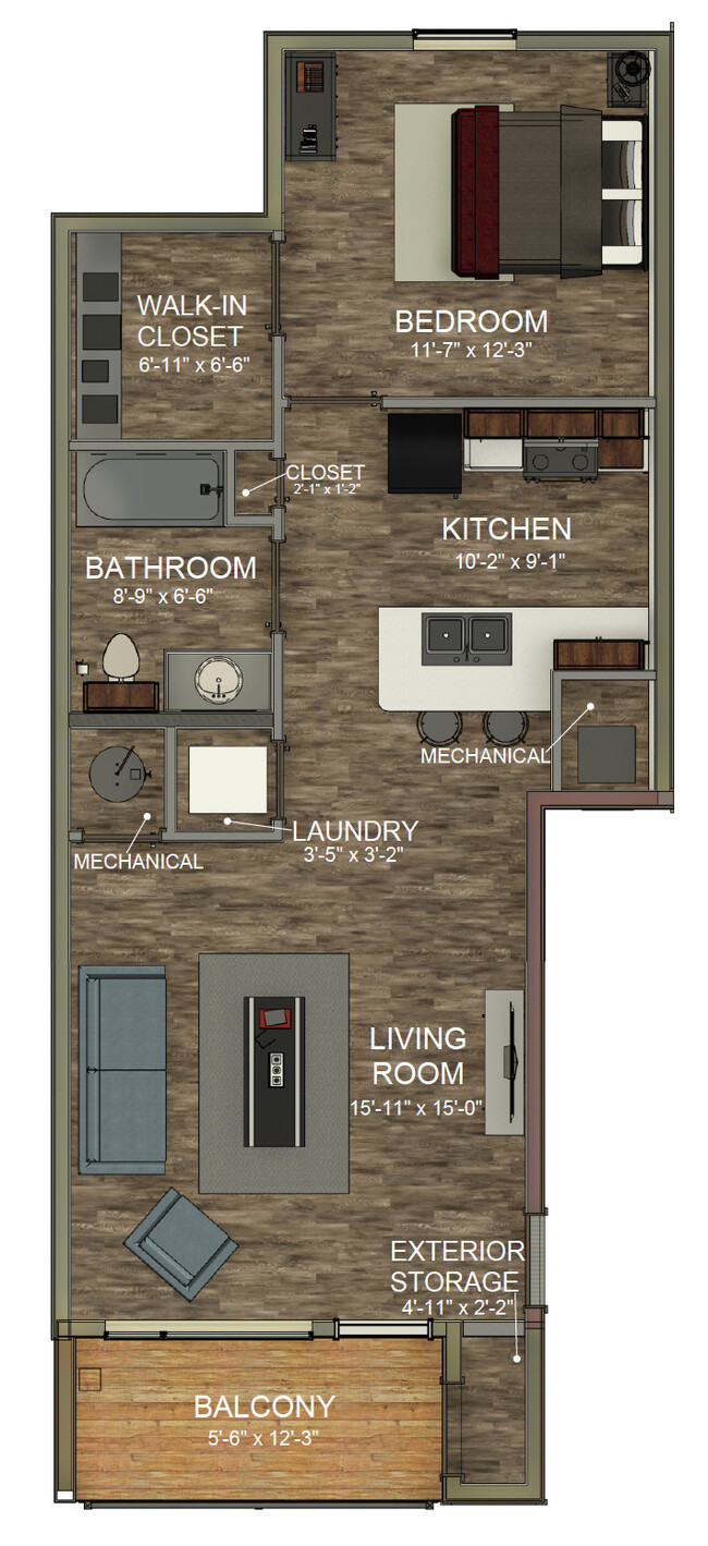 Floorplan - MountainView Flats