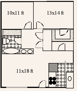 1br/1ba - Sherwood and Forest Arms Apartments
