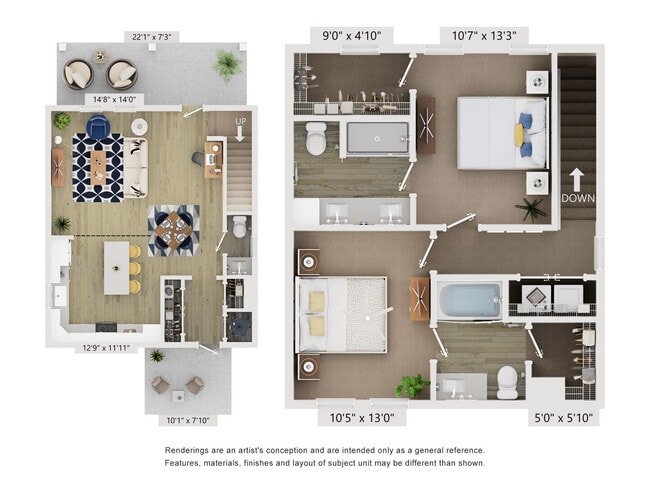 Floorplan - Hamlet Quail Crossing - Homes and Townhomes