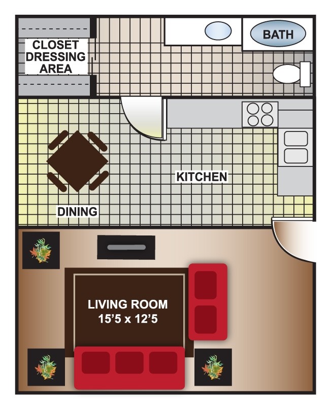 Studio - Escondido Apartments