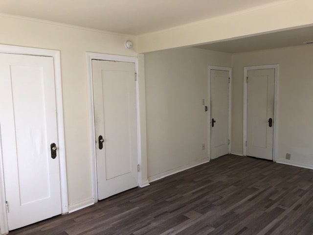 Main Bedroom, with new wood laminate floor, two small closets + linen closet with drawers - 10516 Blythe Ave