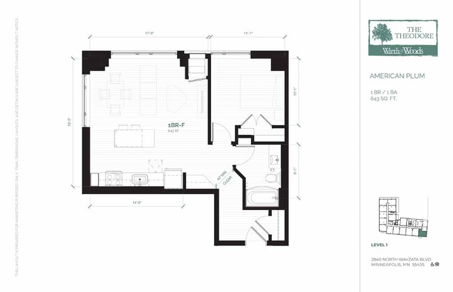 Floorplan - The Theodore Apartments 55+