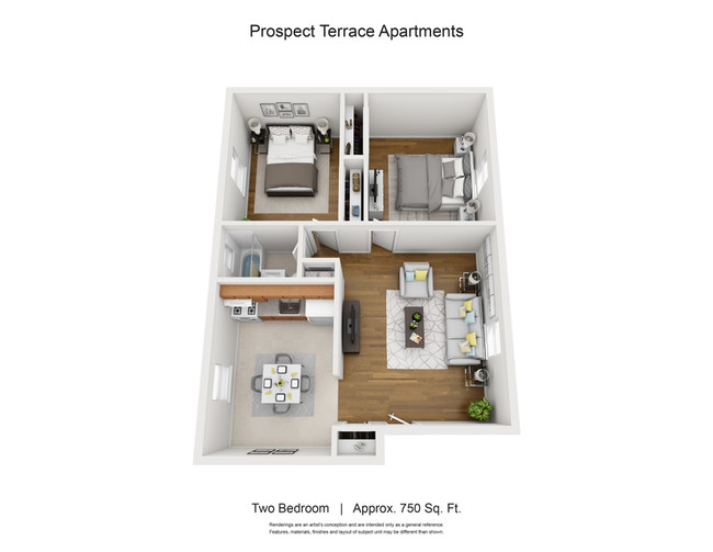 Floorplan - Prospect Terrace Apartments