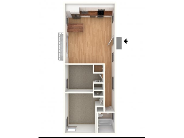 Two bedroom floor plan - Greenville on 141 Apartments & Townhomes