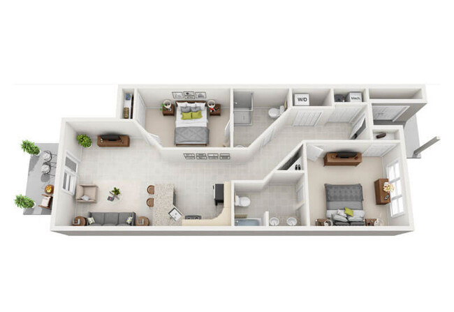 Floorplan - The Apartments at Carriage Pines