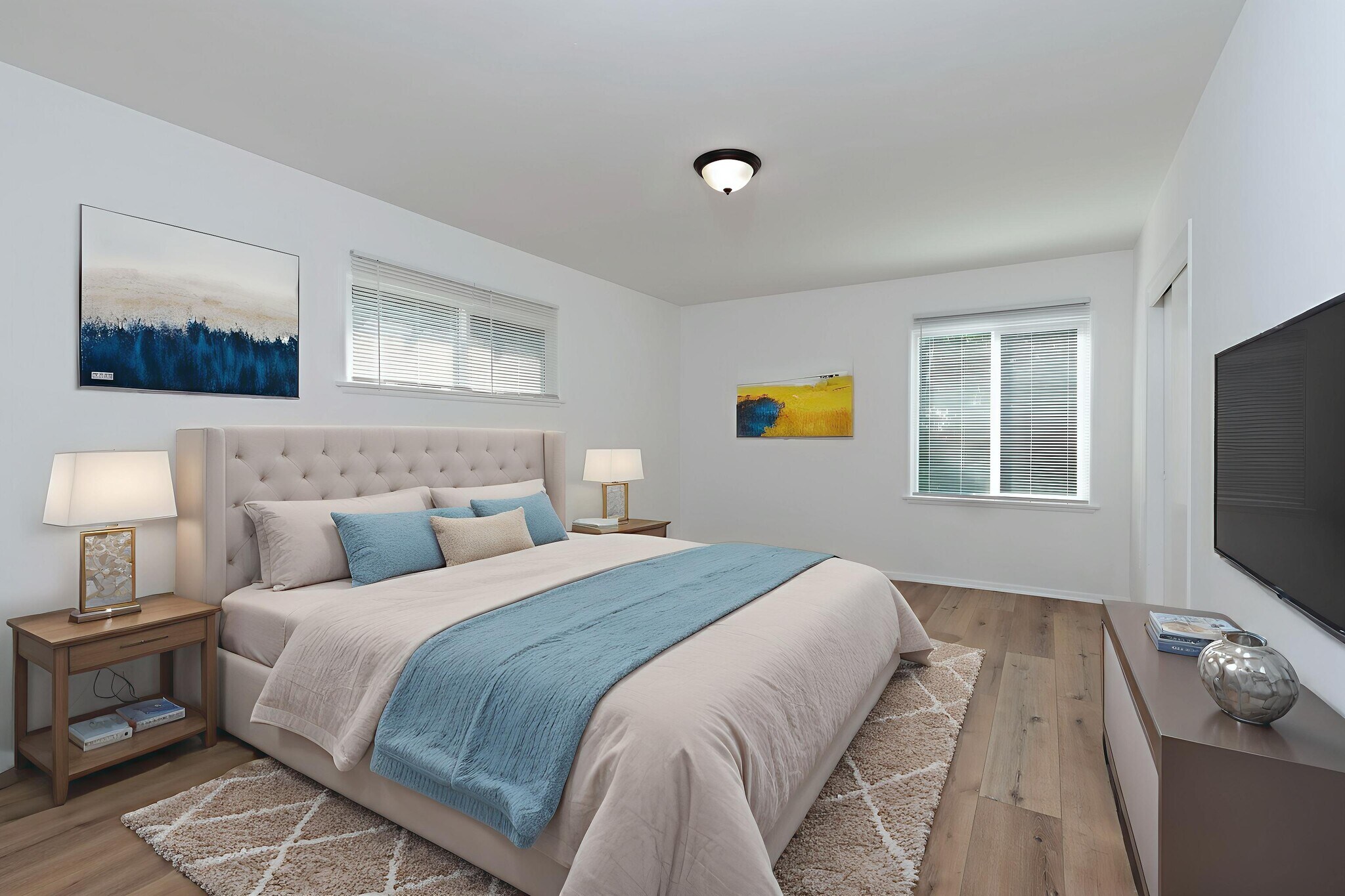 virtually staged bedroom 2 - 14028 Cantlay St