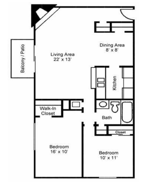 2BR/1BA - Asbury Arms