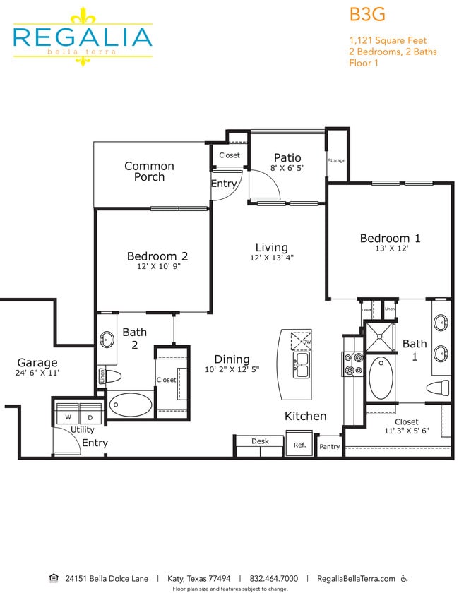 Floorplan - Regalia Bella Terra apartments