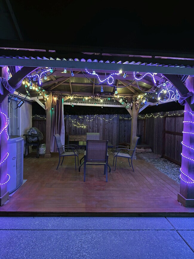 Outdoor Gazebo with Illumination Lights for Special Occasion - 9316 Caulfield Dr