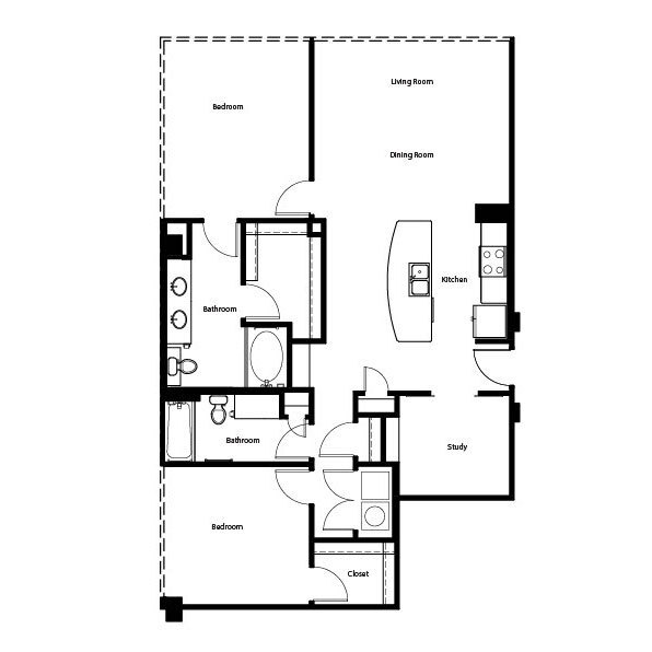 Gallery At Turtle Creek - B4E - 2 Beds - 2 Baths - 1264 Sq. ft. - Gallery At Turtle Creek