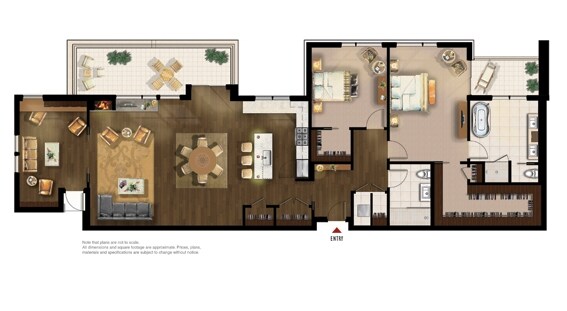 2BR/2BA - The Walnut