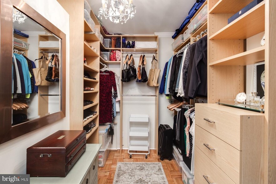Enormous walk-in closet with built-in shelving - 2475 Virginia Ave NW