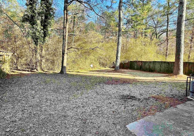 Spacious backyard that leads to a creek at Boyle park - 2301 Dorchester Dr
