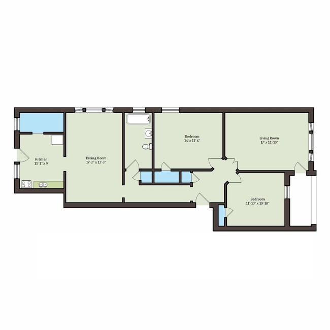 Floorplan - 4859 S. Champlain Avenue