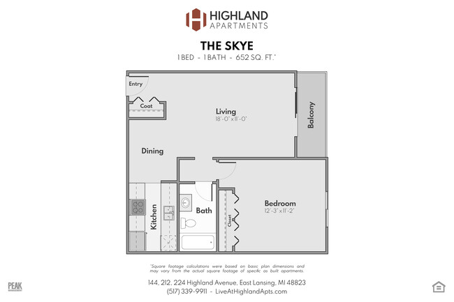 Floorplan - Highland Apartments