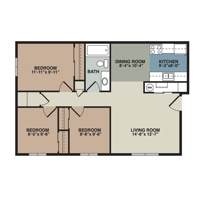 Floorplan - Willow Creek Apartments