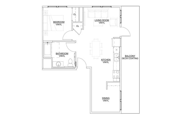 1 Bedroom 1 Bath Style E - Kalmia Rose (Jordan Downs)