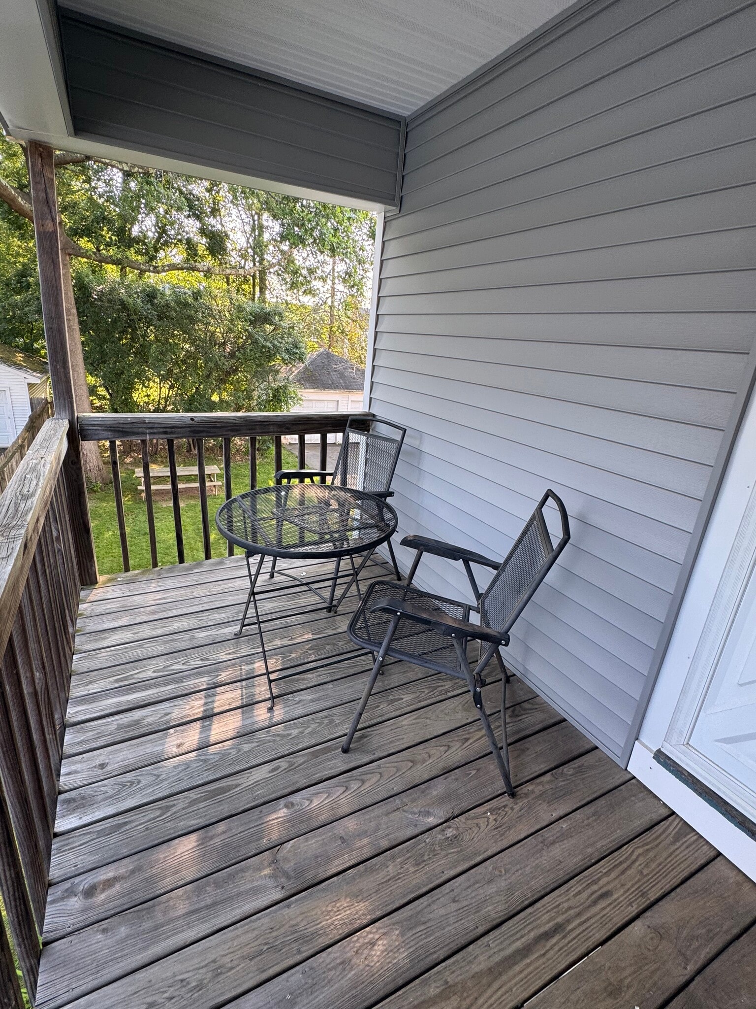 Backyard porch - 135 Dover Rd