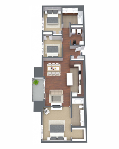 Floorplan - Nineteen800 Apartments