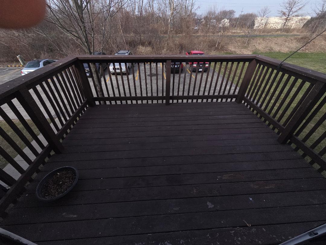 Lighted parking lot deck view - 400 Echo Ln