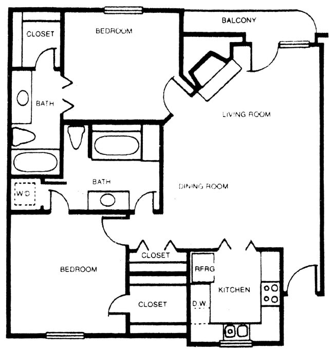 2BR/2BA - The Colonnade on Cole