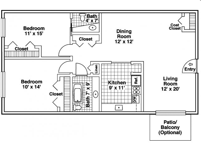 2BR/1.5BA - Village Club of Royal Oak