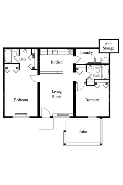 2BR/2BA - Cedar Hill