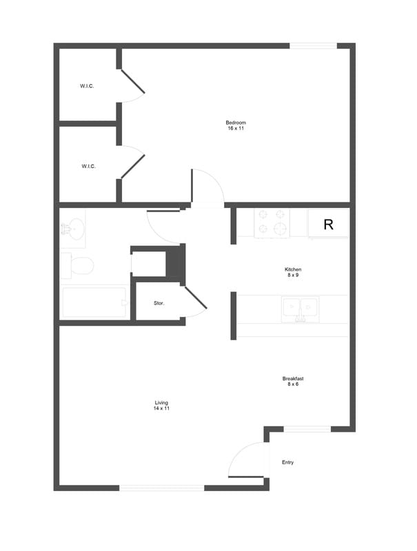 Burl South 1x1 - Burl Apartments