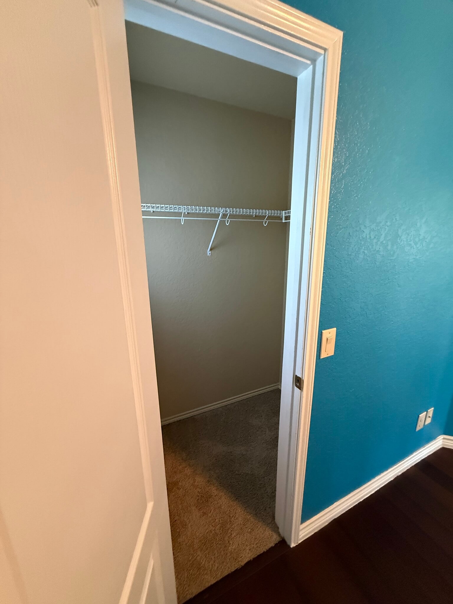 Bedroom #2 Walk in Closet that is carpeted. - 420 Slippery Rock