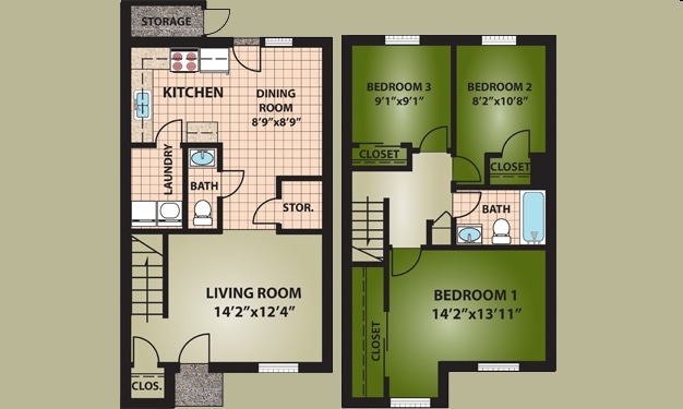 3BR/1.5BA - Lafayette Mills Apartments