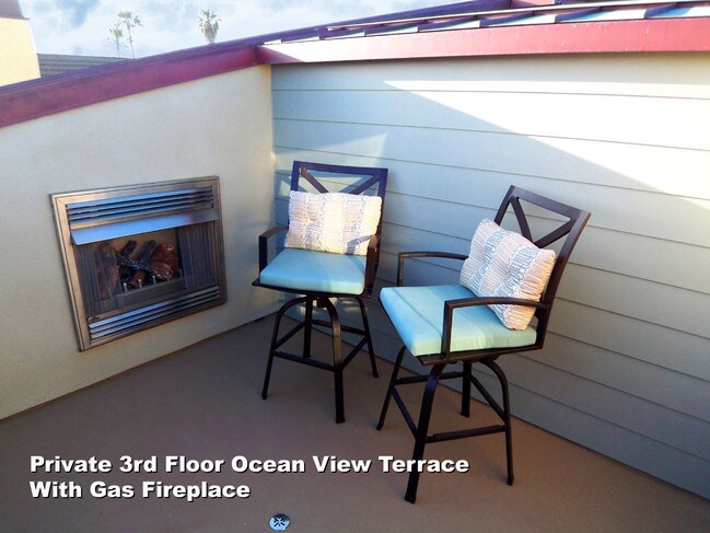 3rd floor outdoor fireplace. - 1826 W Balboa Blvd