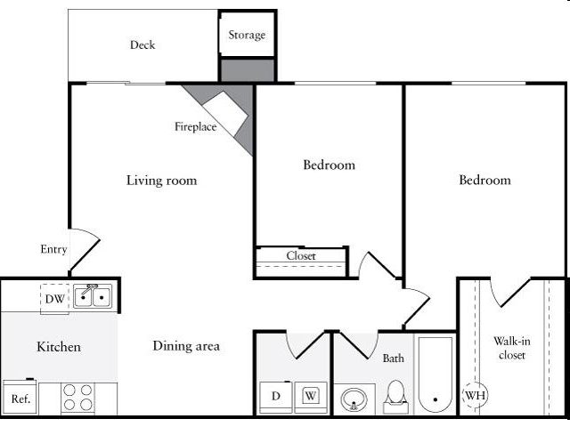 2BR/1BA - Redmond Park Apartments